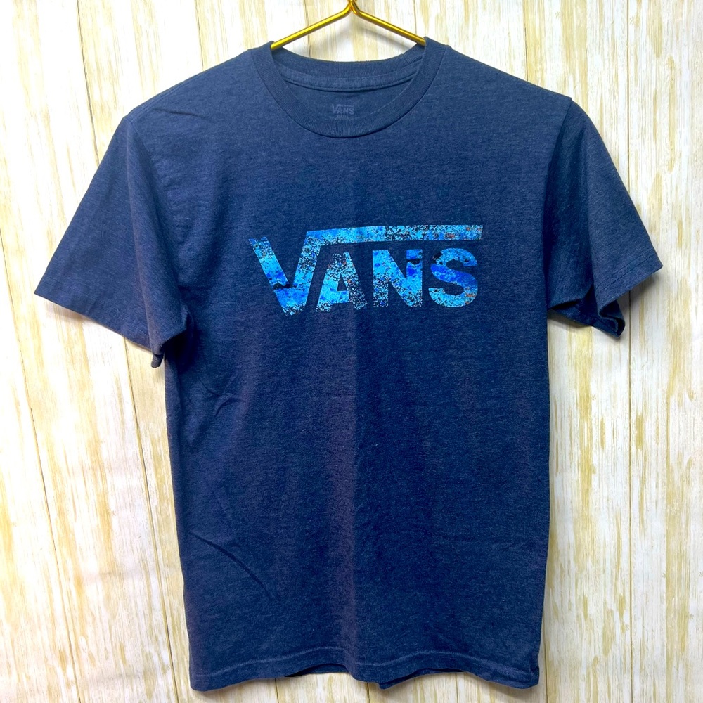 Vans T-Shirt - Size Small - Heathered Blue